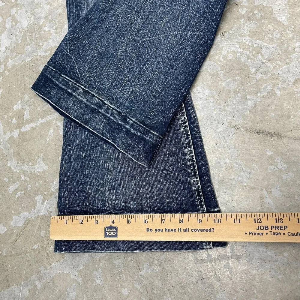 Rock & Roll Cowgirl Jeans Women 29x32 Blue Mid Trouser Flare Boho Mid Rise Denim